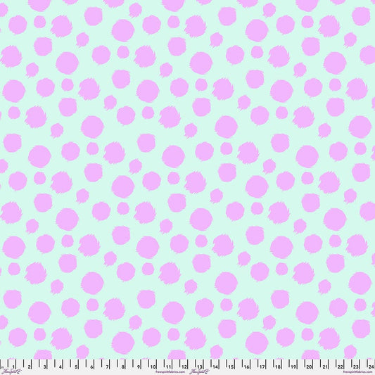 Tabby Road Deja Vu - MINKY - Fur Ball in Technomint - Tula Pink - MKTP001.TECHNOMINT - Half Yard