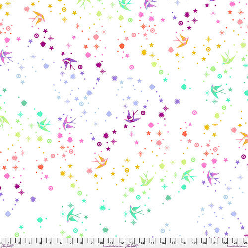 PREORDER - True Colors MINKY - Fairy Dust in White - Tula Pink - MKTP005.WHITE - Half Yard