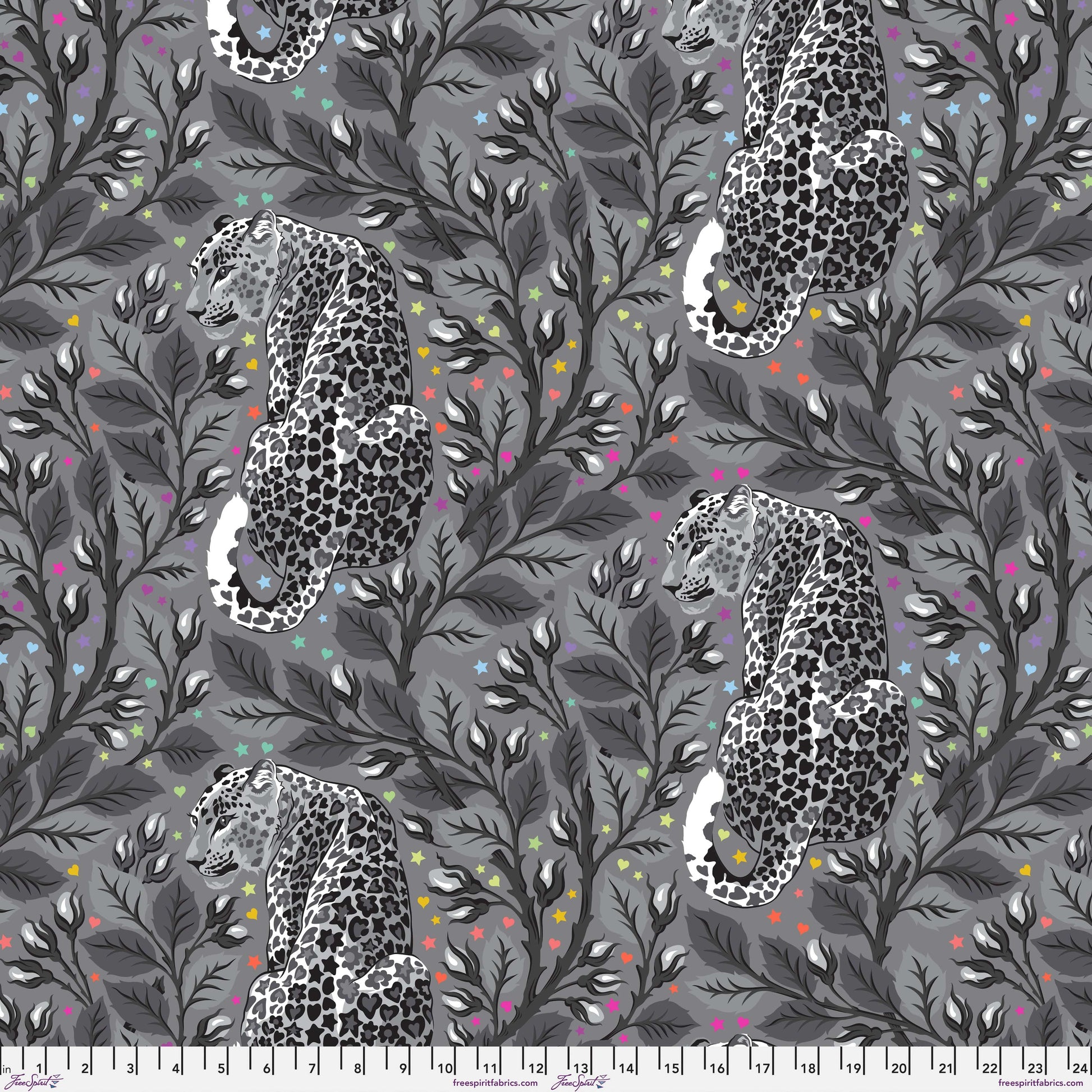 Birthmark in Shadow minky fabric, part of the Graywork fabric collection by Tula Pink (SKU: MKTP010.SHADOW)