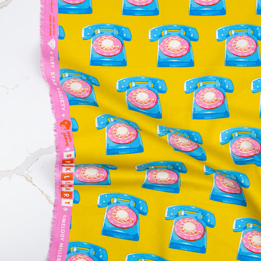 Sparkle Mart - Telephones in Golden Hour - Melody Miller - RS0121 15 - Half Yard (Preorder)