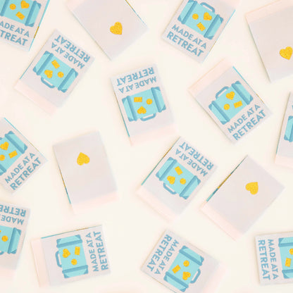 Sarah Hearts - Made at a Retreat - Sewing Woven Clothing Label Tags - LP190