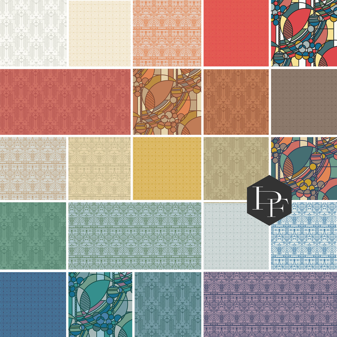 PREORDER - March Balloons - Half Yard Bundle of 22 pcs - Frank Lloyd Wright Collection with Cloud 9 Fabrics - FBHYFLWC.COLLECTION