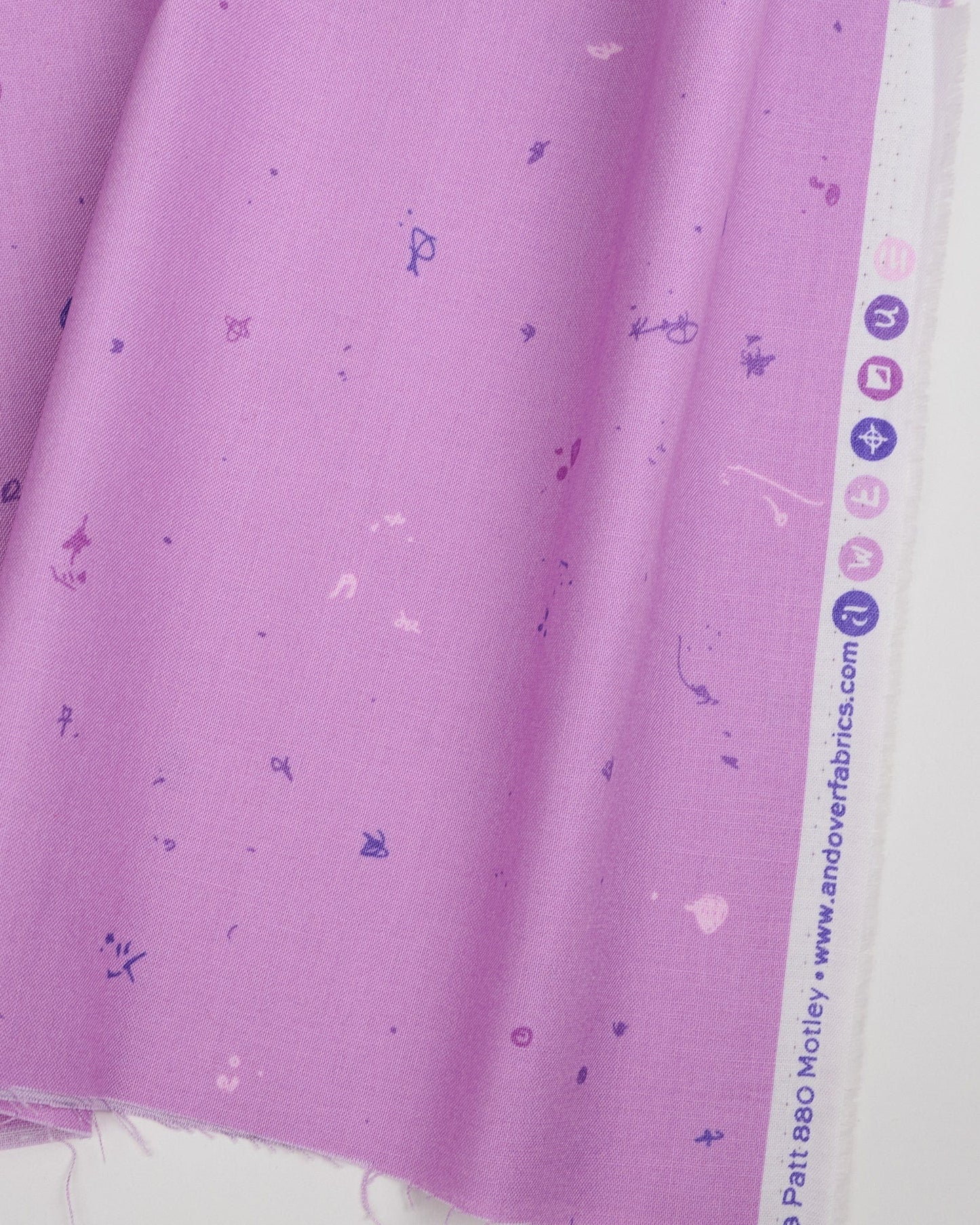 Cotton quilting fabric pattern called 'Motley in Angelica'. Part of the 'Motley' fabric collection. Designed by Giucy Giuce for fabric company Andover Fabrics. SKU: A-880-P. 44-45 inch width.