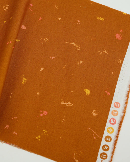 Cotton quilting fabric pattern called 'Motley in Garfield'. Part of the 'Motley' fabric collection. Designed by Giucy Giuce for fabric company Andover Fabrics. SKU: A-880-O1. 44-45 inch width.