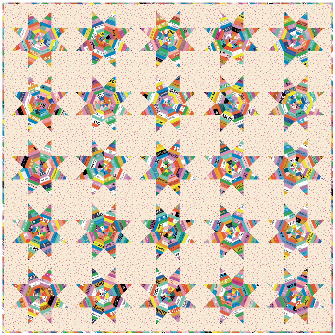 Mystic Rainbow Quilt Kit featuring Selvedge Magic and Starry