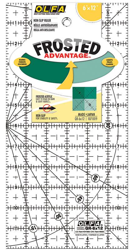 OLFA Frosted - 6" x 12" Ruler - QR 6X12