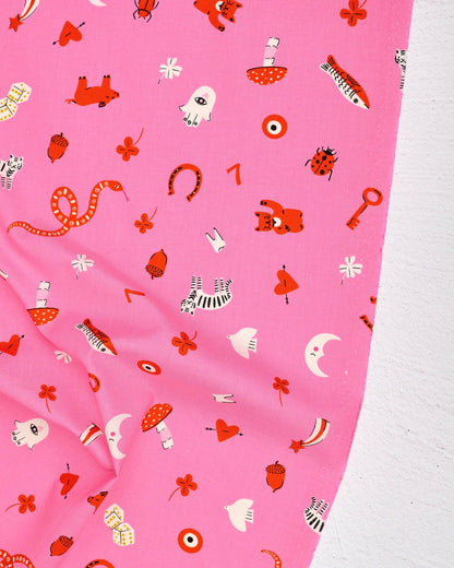 Ooh Lucky Lucky - Good Luck in Lucky Pink - Alexia Abegg - RS4113 13 - Half Yard