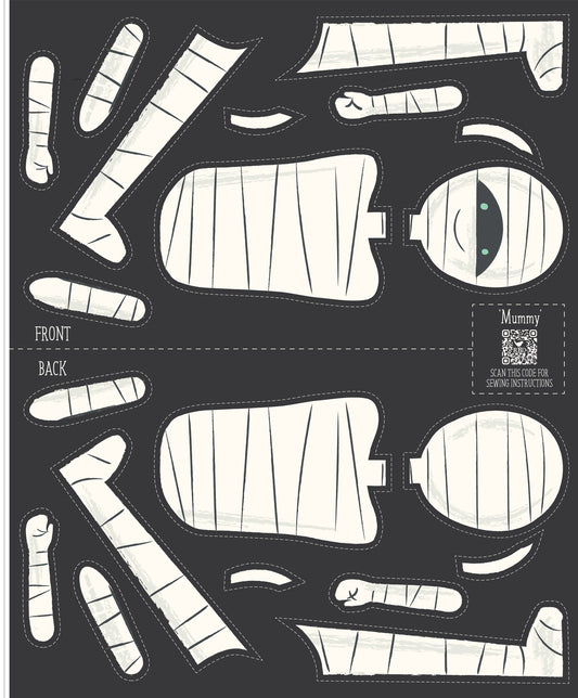 Frank and Friends - Mummy Panel - My Mind's Eye - P17479-PANEL - Half Yard