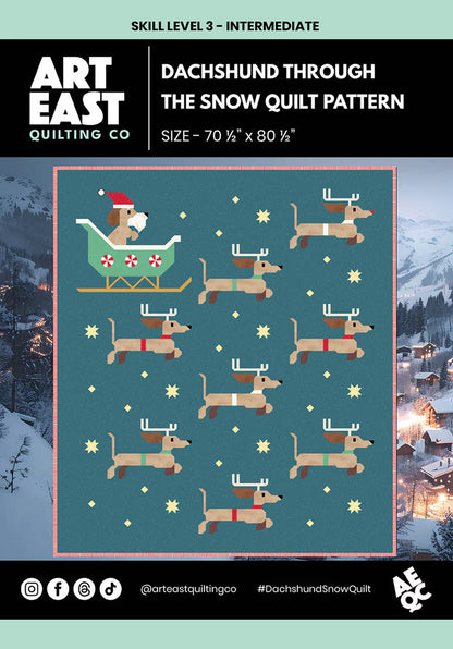 Dachsund Through the Snow Pattern by Art East Quilting Co. (Preorder)