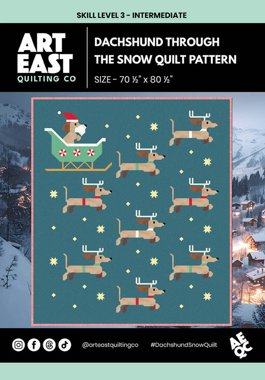 Dachsund Through the Snow Pattern by Art East Quilting Co. (Preorder)