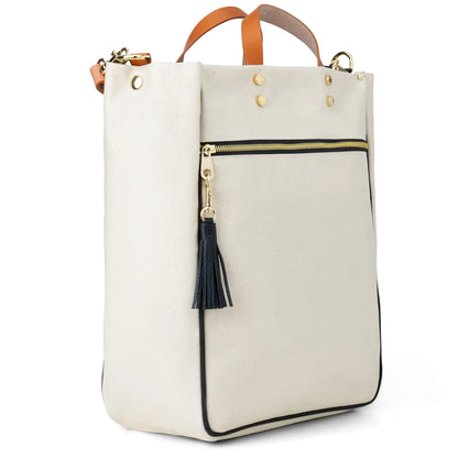 Parker - Panda Nylon Tote Bag with Leather Accents
