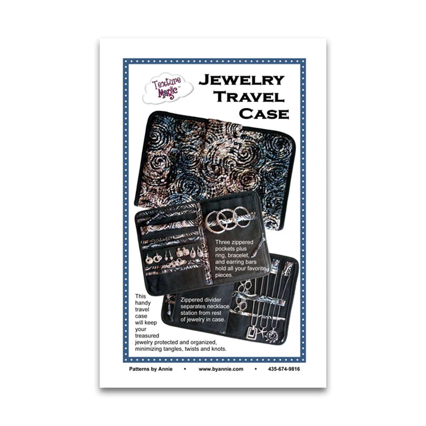 Jewelry Travel Case - Patterns by Annie - Paper Pattern - PBA171