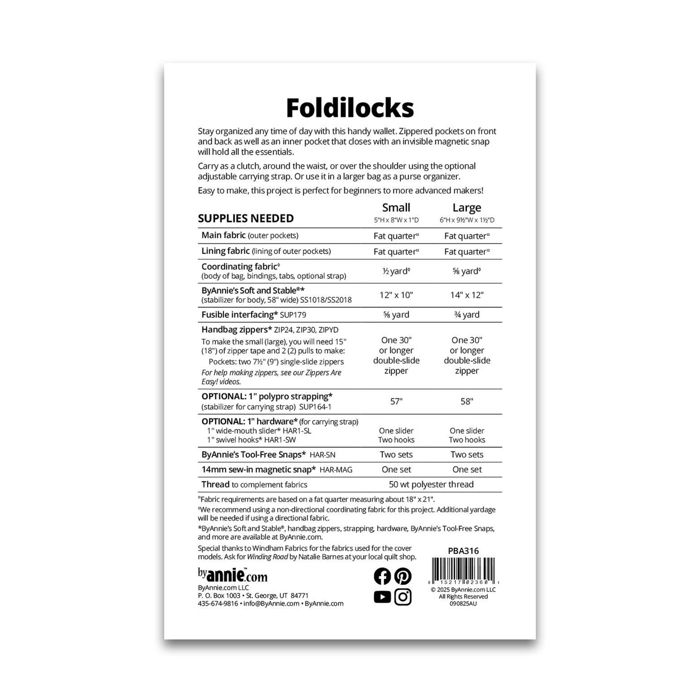 Foldilocks - Patterns by Annie - Paper Pattern - PBA316 (Preorder)
