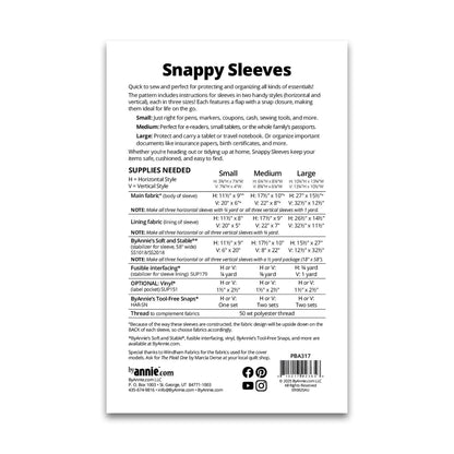 Snappy Sleeves - Patterns by Annie - Paper Pattern - PBA317 (Preorder)