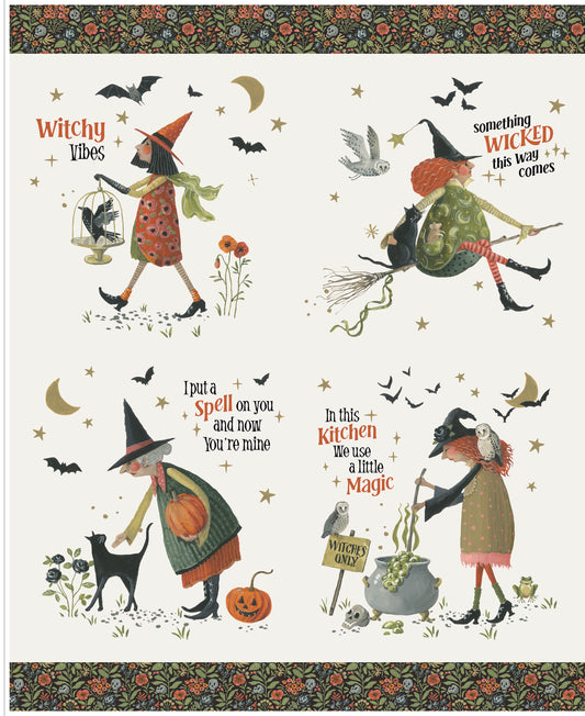 Witchy Vibes - Pillow Panel - Lisa Audit - PD19277-PANEL (Preorder)