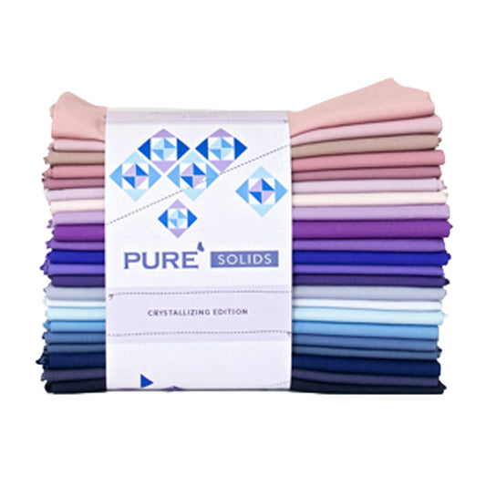 Crystallizing - Pure Solids Fat Quarter Bundle of 22 pcs. - Art Gallery Fabrics