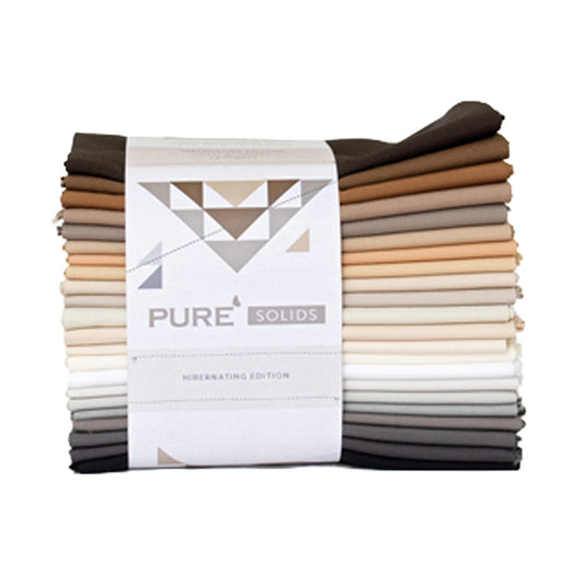 Hibernating - Pure Solids Fat Quarter Bundle of 22 pcs. - Art Gallery Fabrics