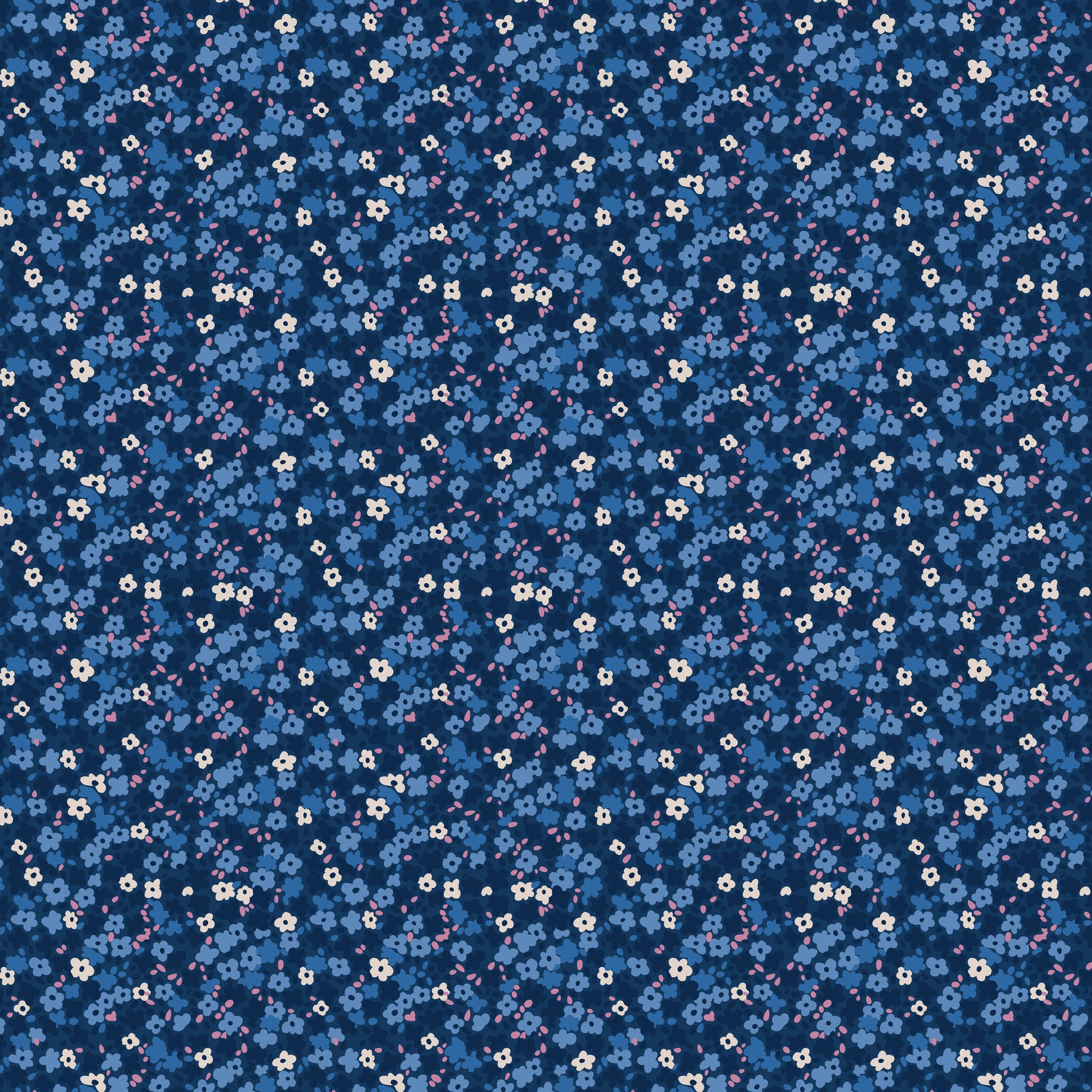 Ditsy in Brambleberry quilting fabric, part of the Petite Prints fabric collection by August Ellery (SKU: PWAE001.BRAMBLEBERRY)