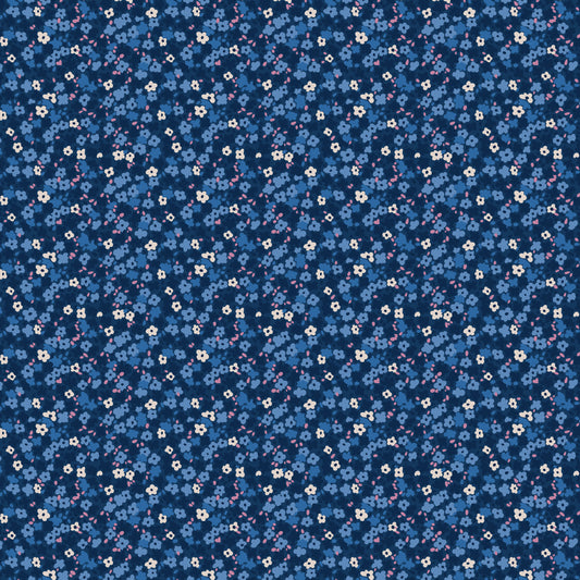 Ditsy in Brambleberry quilting fabric, part of the Petite Prints fabric collection by August Ellery (SKU: PWAE001.BRAMBLEBERRY)