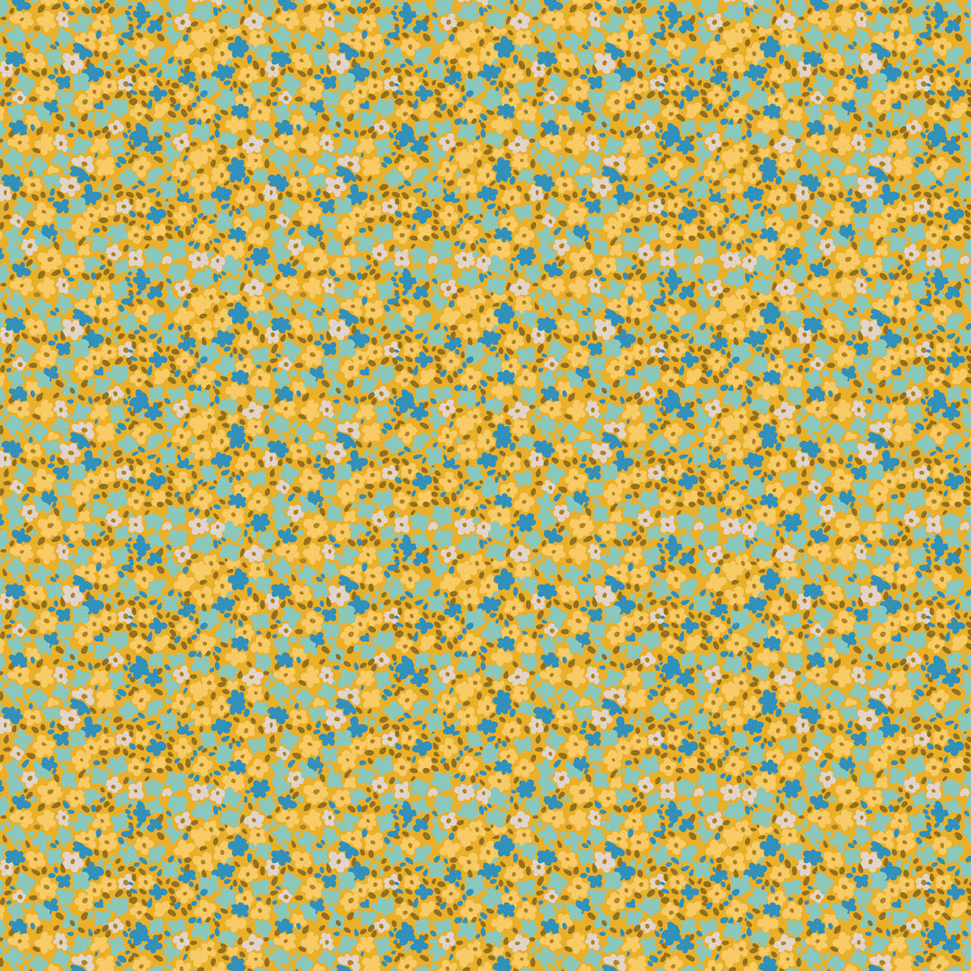 Ditsy in Chamomile quilting fabric, part of the Petite Prints fabric collection by August Ellery (SKU: PWAE001.CHAMOMILE)