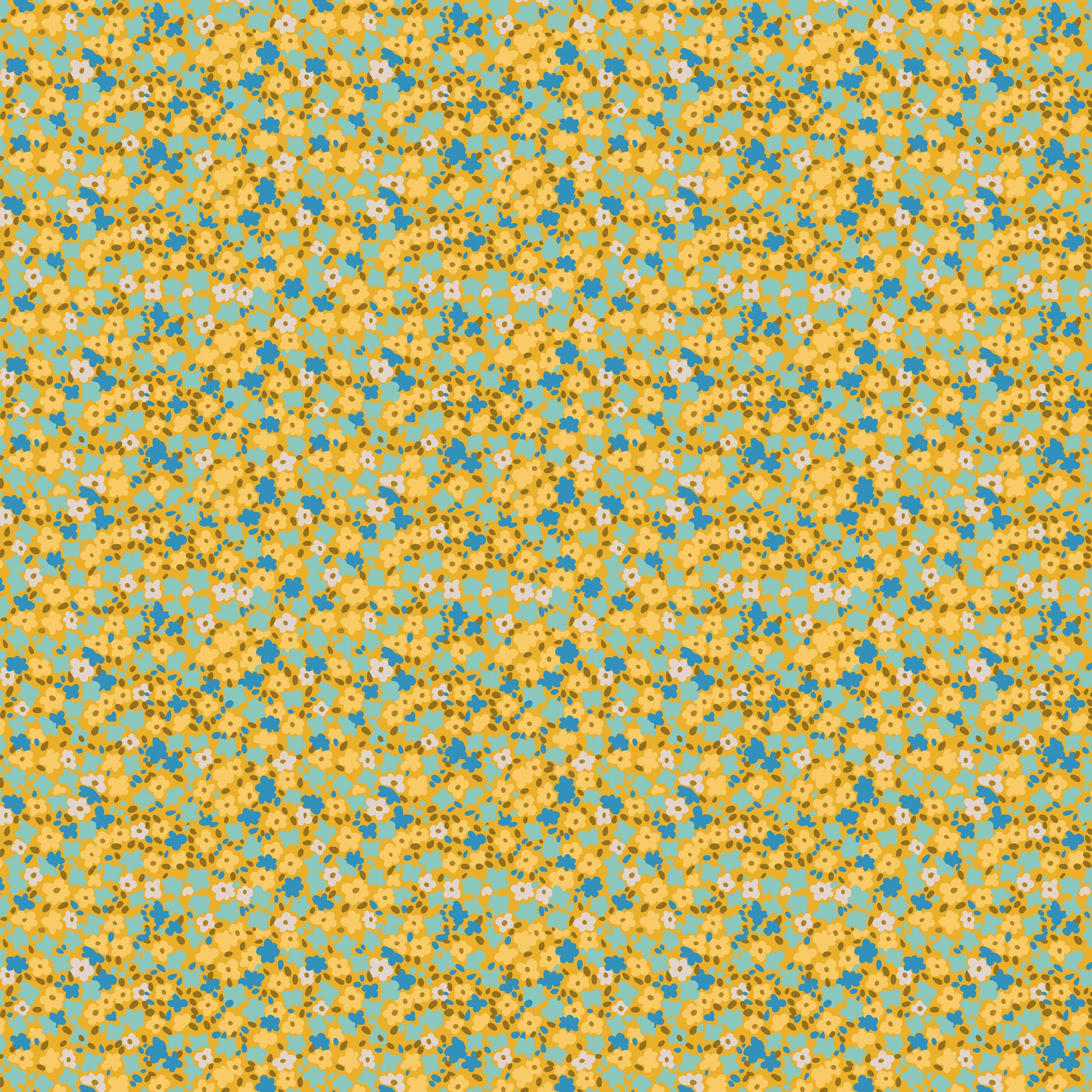 Ditsy in Chamomile quilting fabric, part of the Petite Prints fabric collection by August Ellery (SKU: PWAE001.CHAMOMILE)