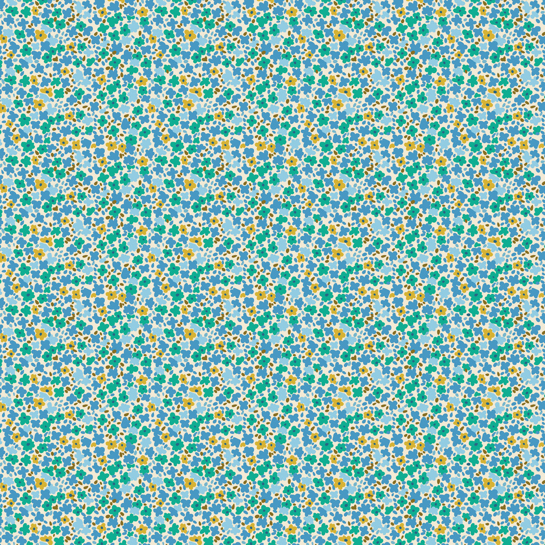 Ditsy in Julep quilting fabric, part of the Petite Prints fabric collection by August Ellery (SKU: PWAE001.JULEP)