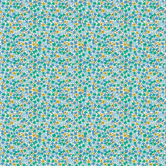 Ditsy in Julep quilting fabric, part of the Petite Prints fabric collection by August Ellery (SKU: PWAE001.JULEP)