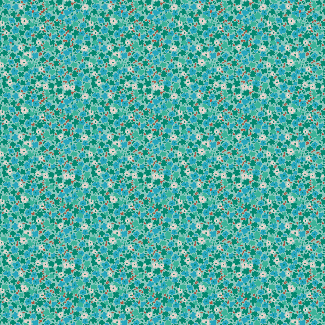 Ditsy in Mint quilting fabric, part of the Petite Prints fabric collection by August Ellery (SKU: PWAE001.MINT)