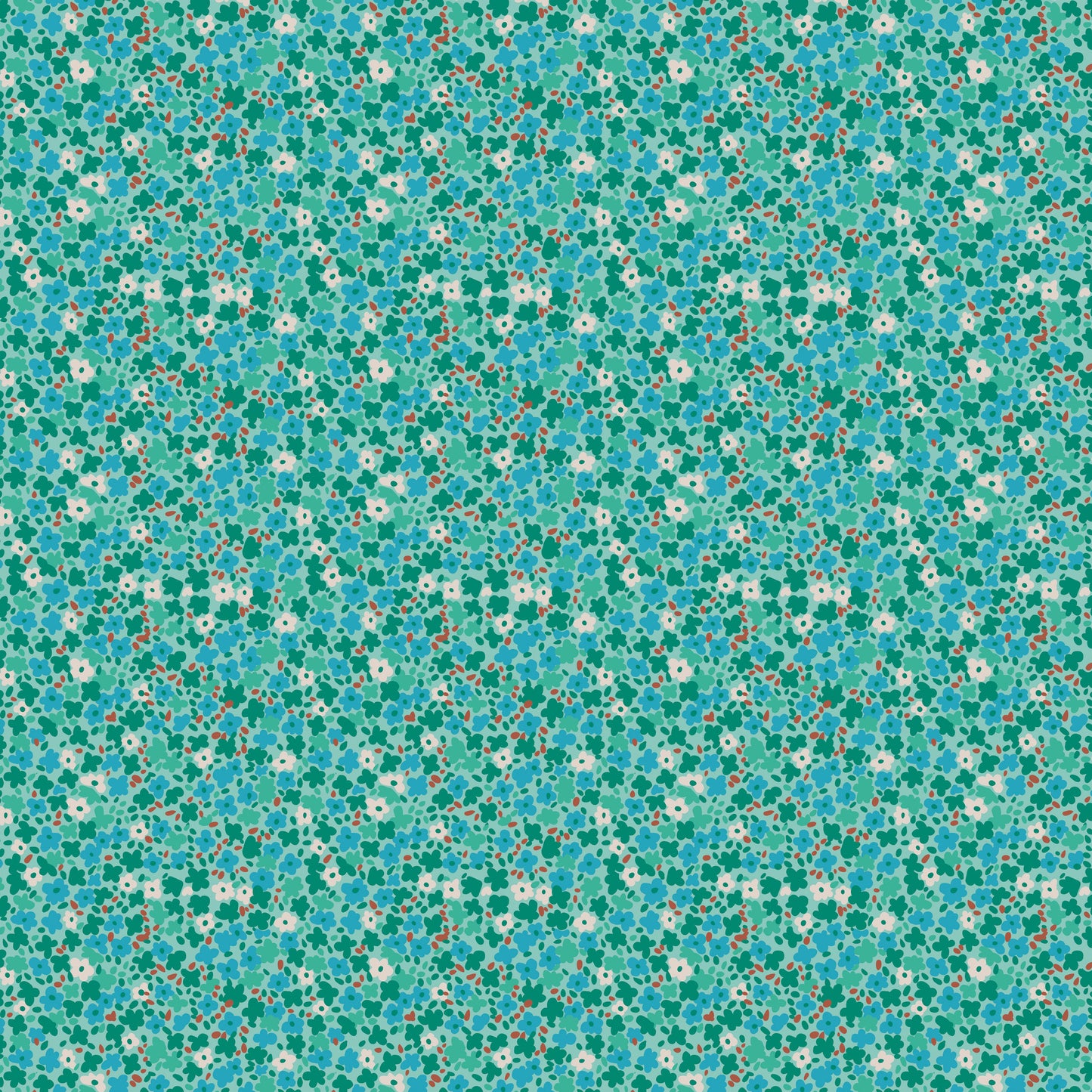 Ditsy in Mint quilting fabric, part of the Petite Prints fabric collection by August Ellery (SKU: PWAE001.MINT)