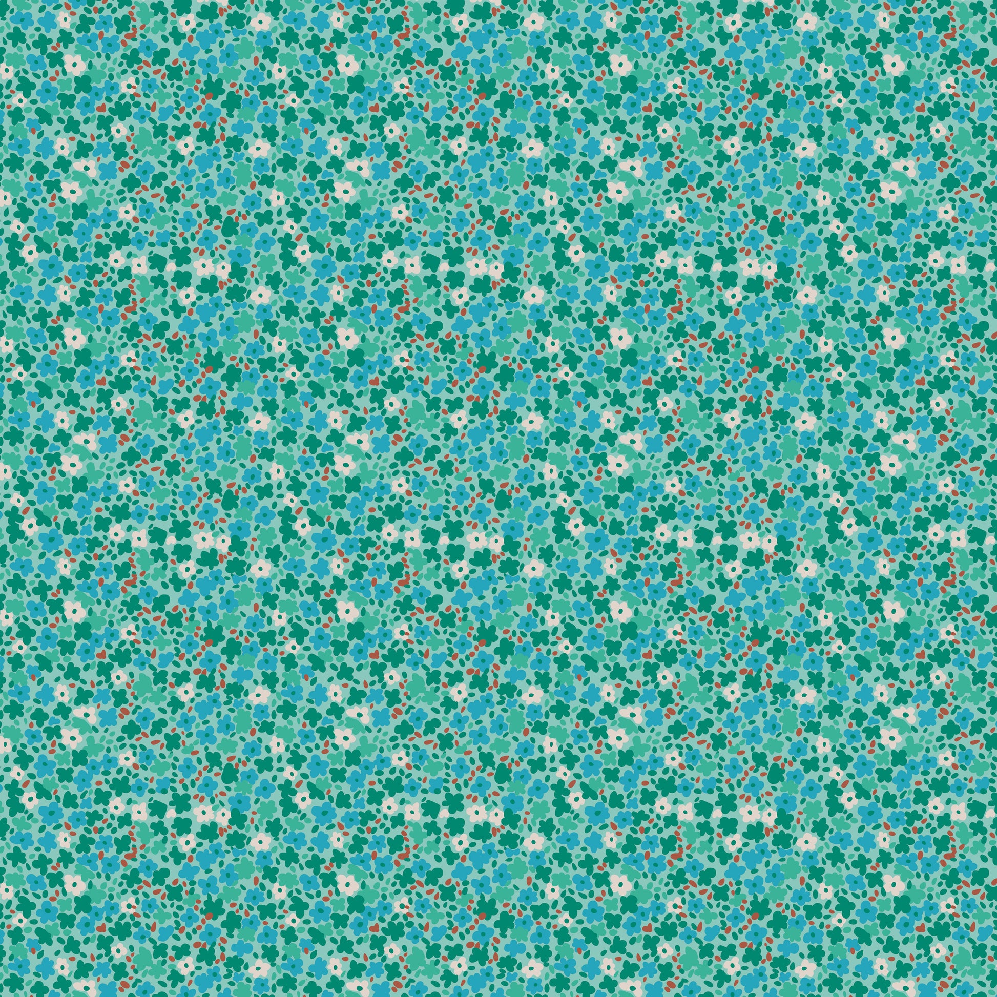Ditsy in Mint quilting fabric, part of the Petite Prints fabric collection by August Ellery (SKU: PWAE001.MINT)