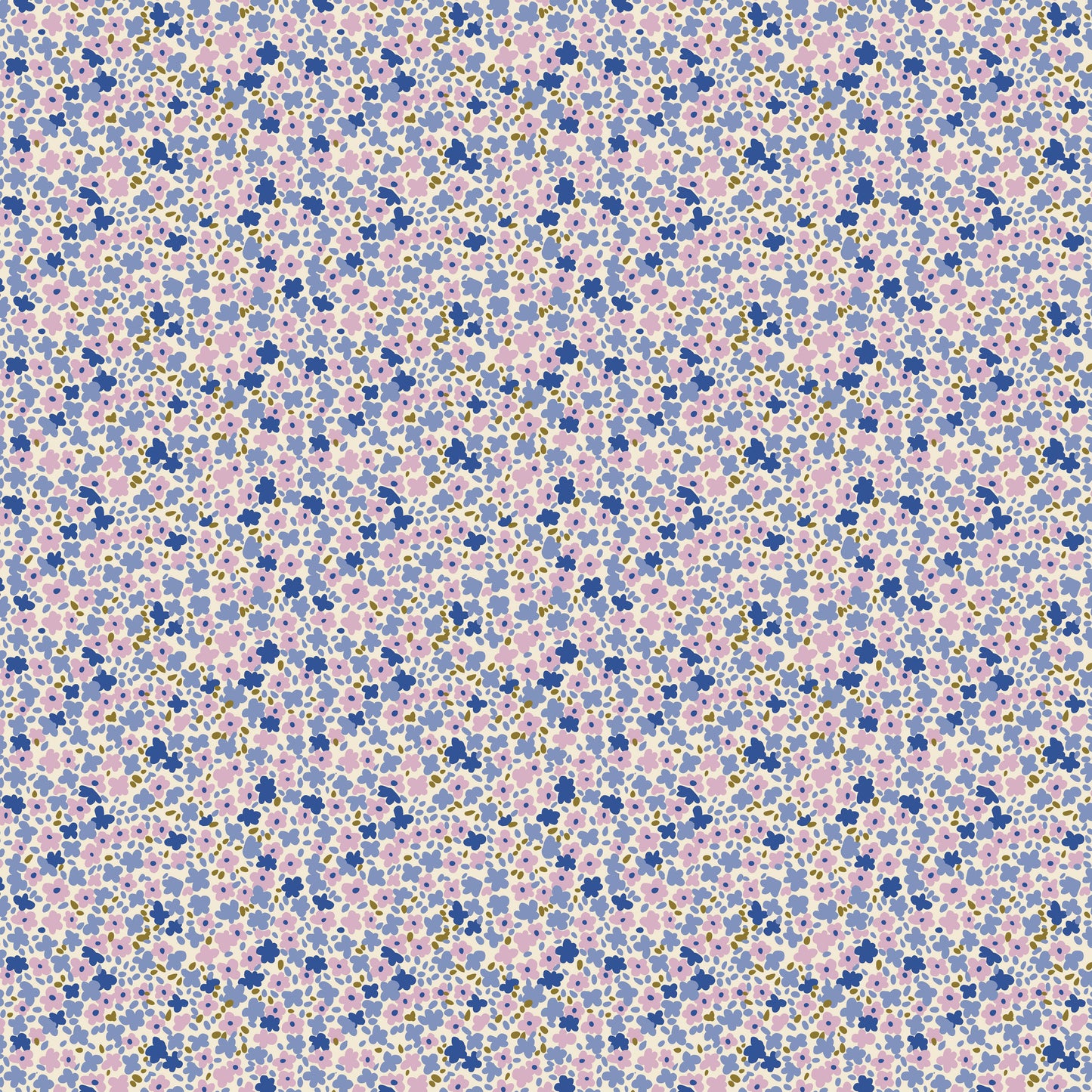 Ditsy in Periwinkle quilting fabric, part of the Petite Prints fabric collection by August Ellery (SKU: PWAE001.PERIWINKLE)