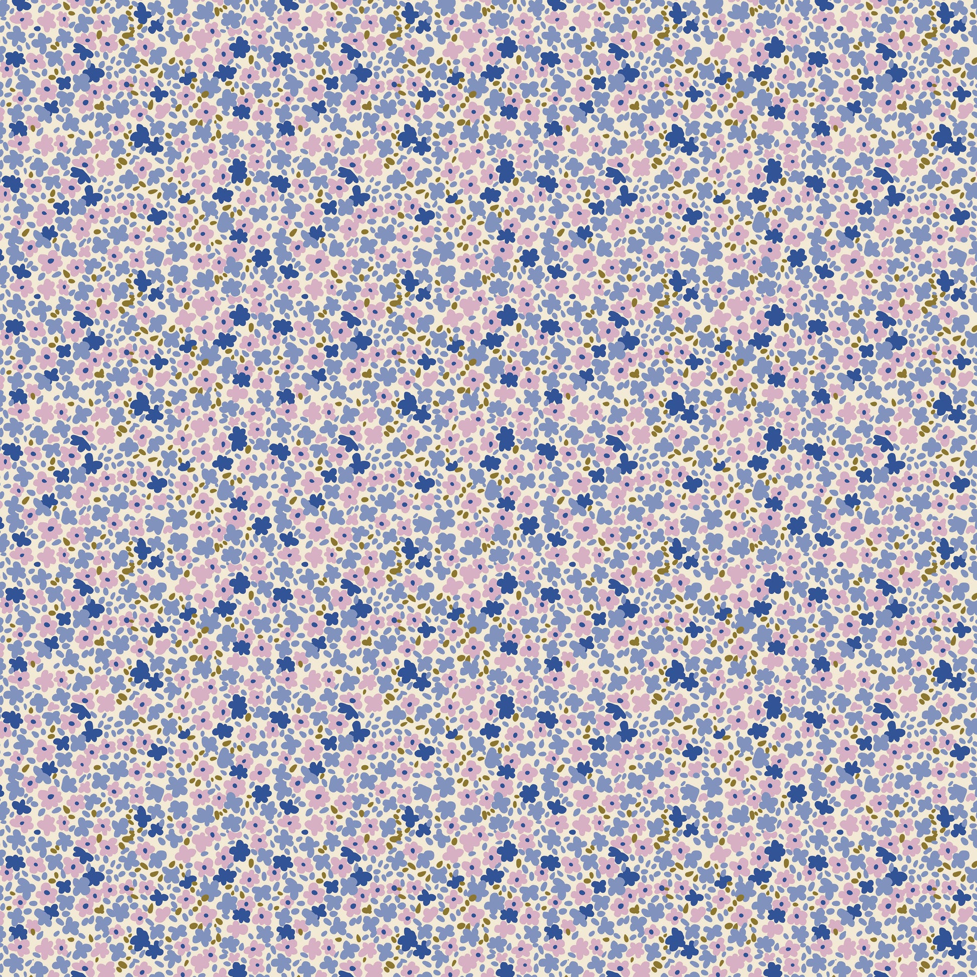 Ditsy in Periwinkle quilting fabric, part of the Petite Prints fabric collection by August Ellery (SKU: PWAE001.PERIWINKLE)