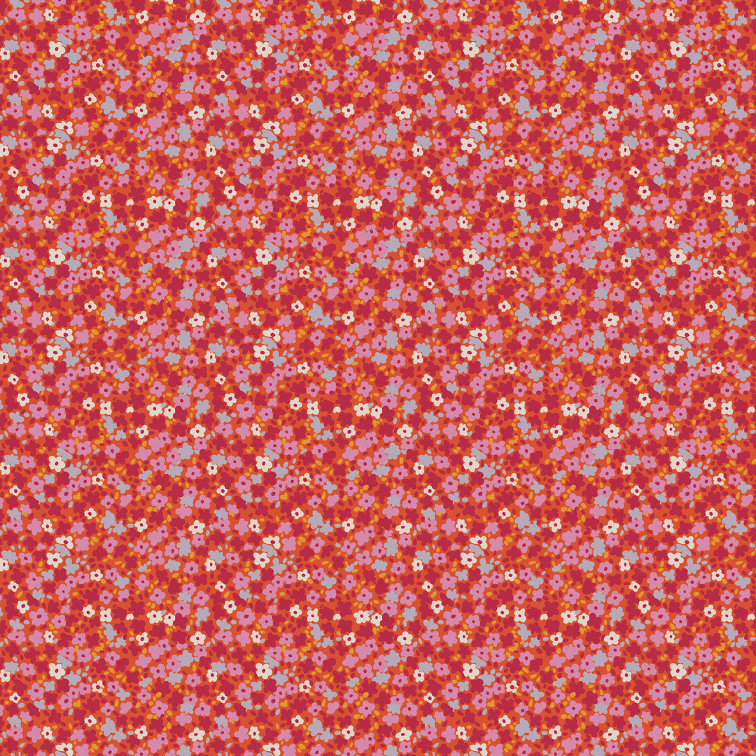 Ditsy in Watermelon quilting fabric, part of the Petite Prints fabric collection by August Ellery (SKU: PWAE001.WATERMELON)