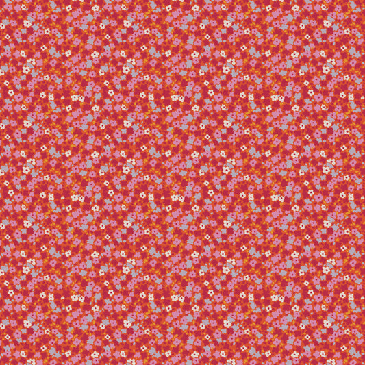 Ditsy in Watermelon quilting fabric, part of the Petite Prints fabric collection by August Ellery (SKU: PWAE001.WATERMELON)