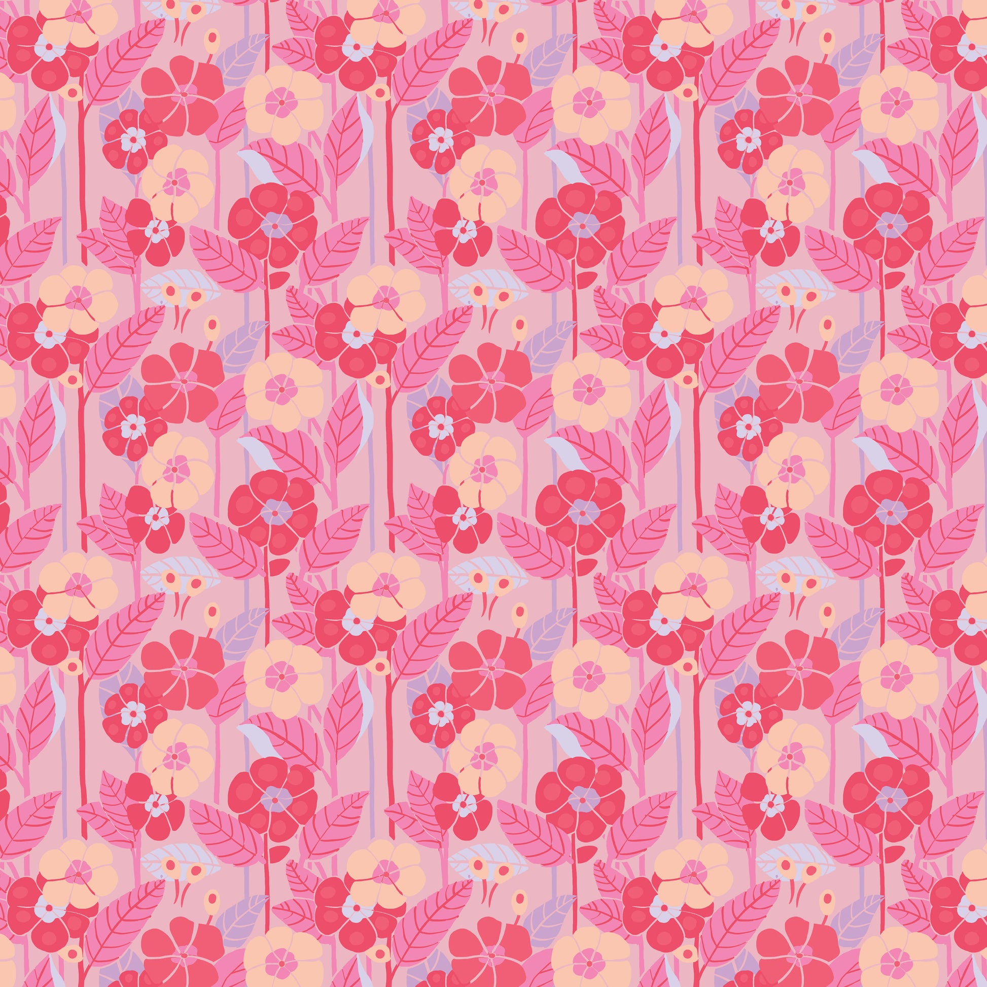 Emma's Garden quilting fabric, part of the Stannie & Lloyd fabric collection by August Ellery (SKU: PWAE006.BLOOM)