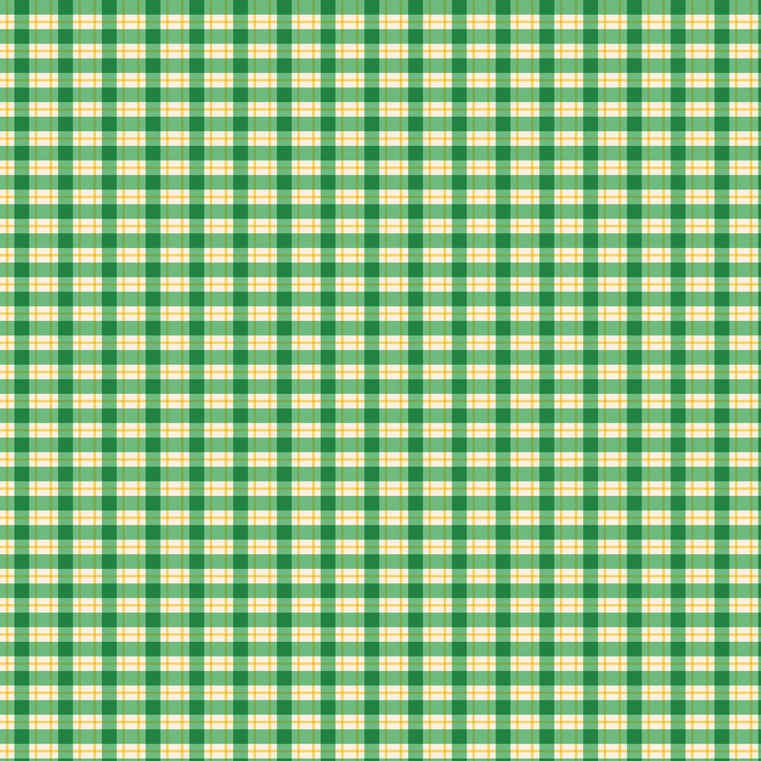 Chaperone's Gingham quilting fabric, part of the Stannie & Lloyd fabric collection by August Ellery (SKU: PWAE007.BASIL)