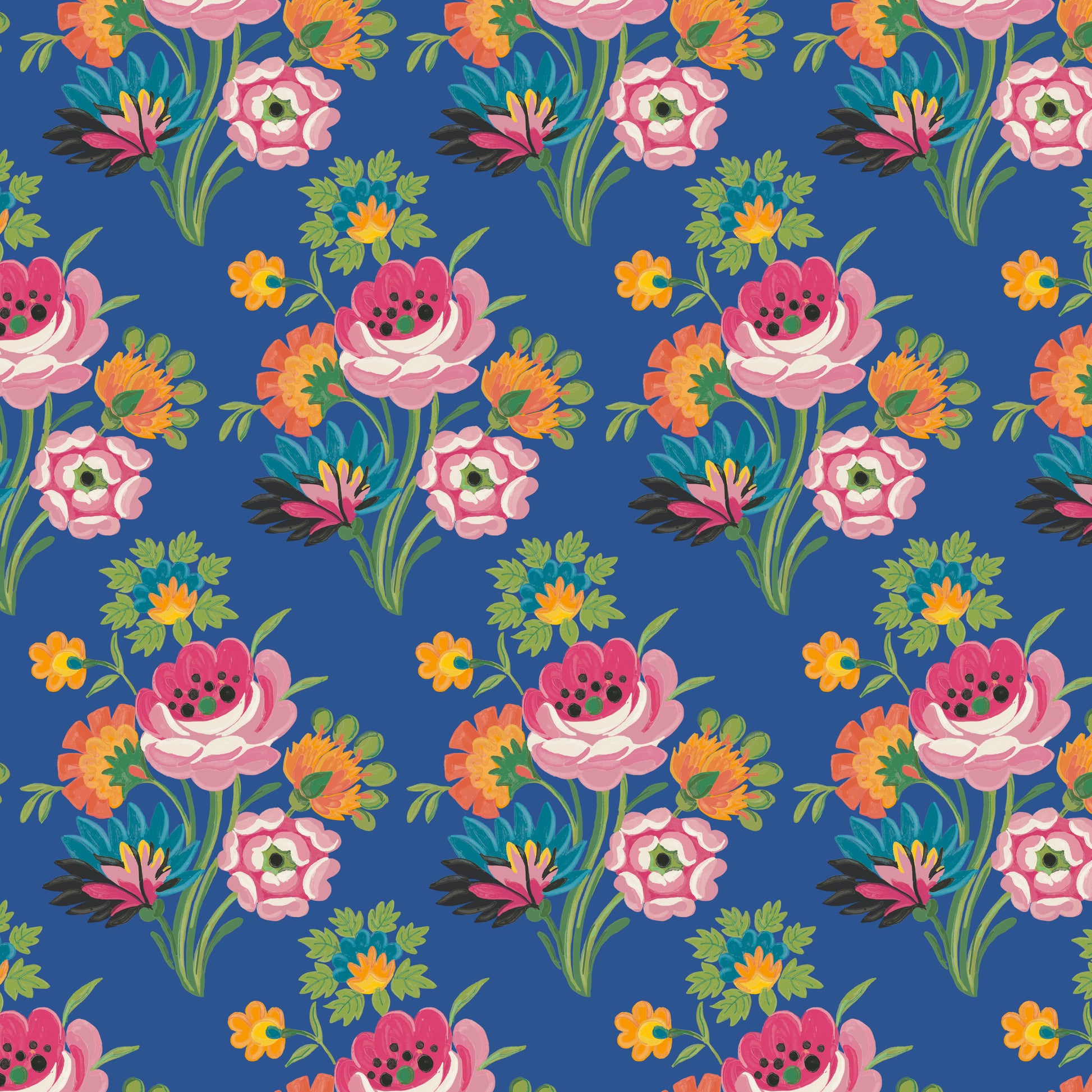 Spilled Tea quilting fabric, part of the Stannie & Lloyd fabric collection by August Ellery (SKU: PWAE008.DELFT)