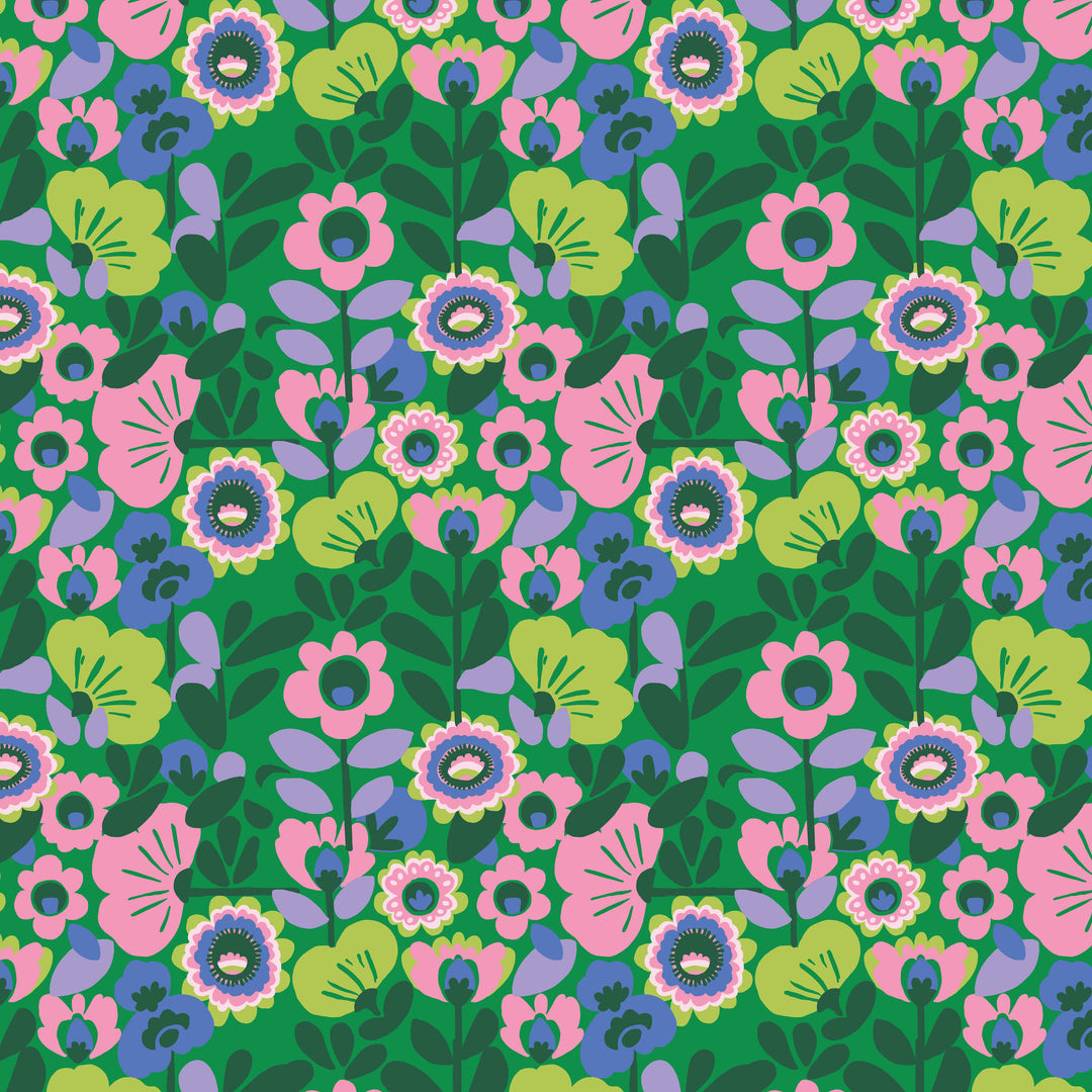 Cucumber Sandwich quilting fabric, part of the Stannie & Lloyd fabric collection by August Ellery (SKU: PWAE010.BASIL)