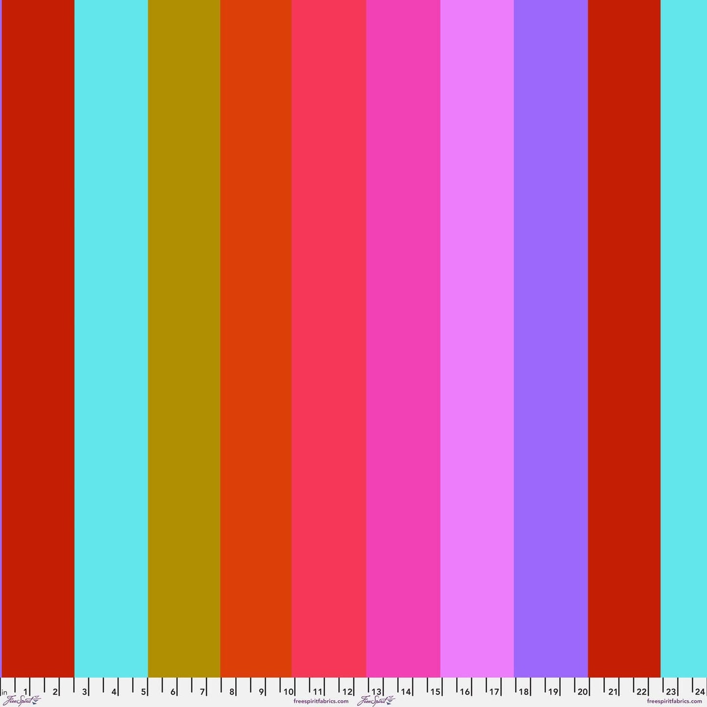 Cotton quilting fabric pattern called 'Marathon in Circus'. Part of the 'AM Loves HUE' fabric collection. Designed by Anna Maria Horner for fabric company Free Spirit Fabrics. SKU: PWAH228.CIRCUS. 44-45 inch width.