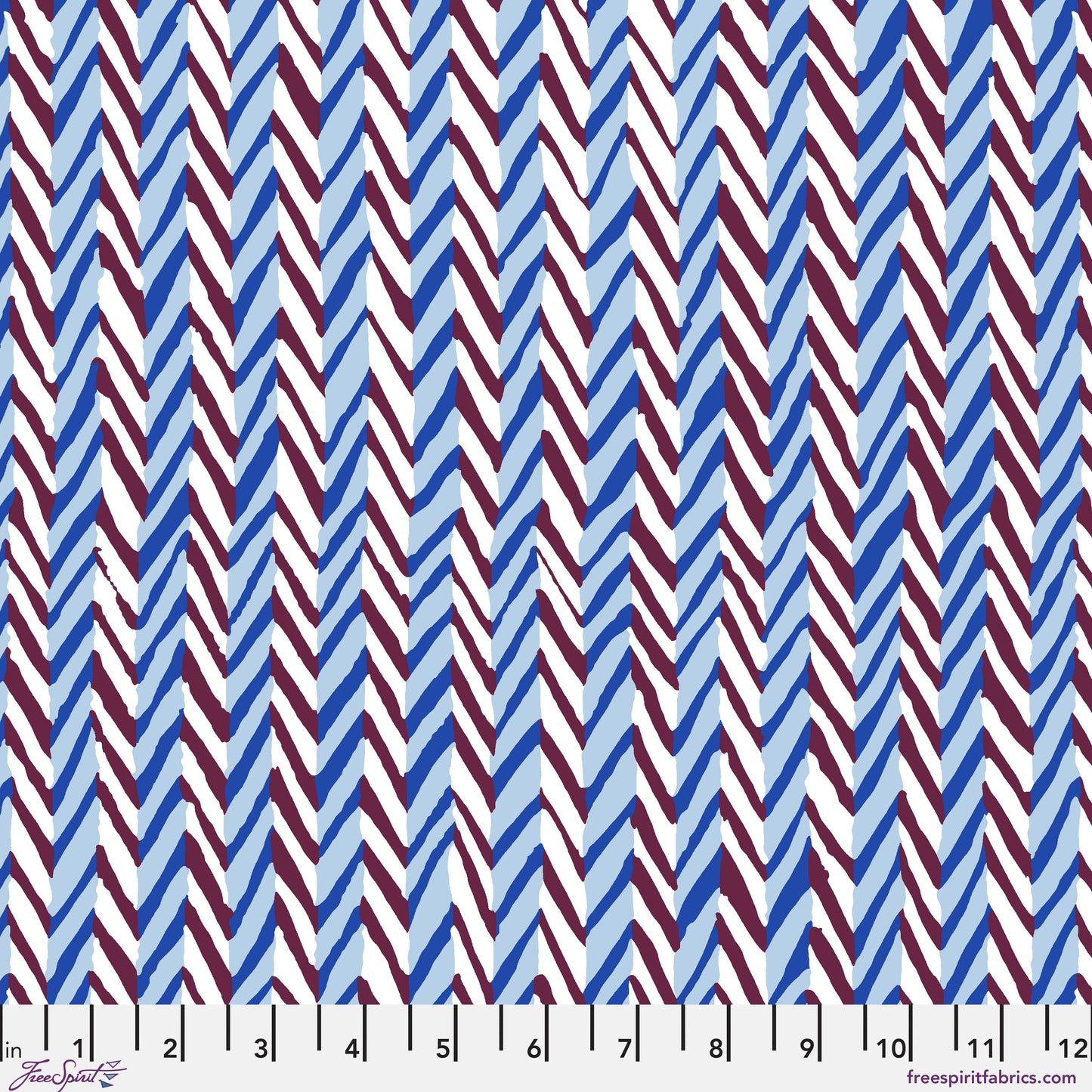 Herringbone Stripe in Contrast quilting fabric, part of the Kaffe Fassett Collective February 2026 fabric collection (SKU: PWBM019.CONTRAST)
