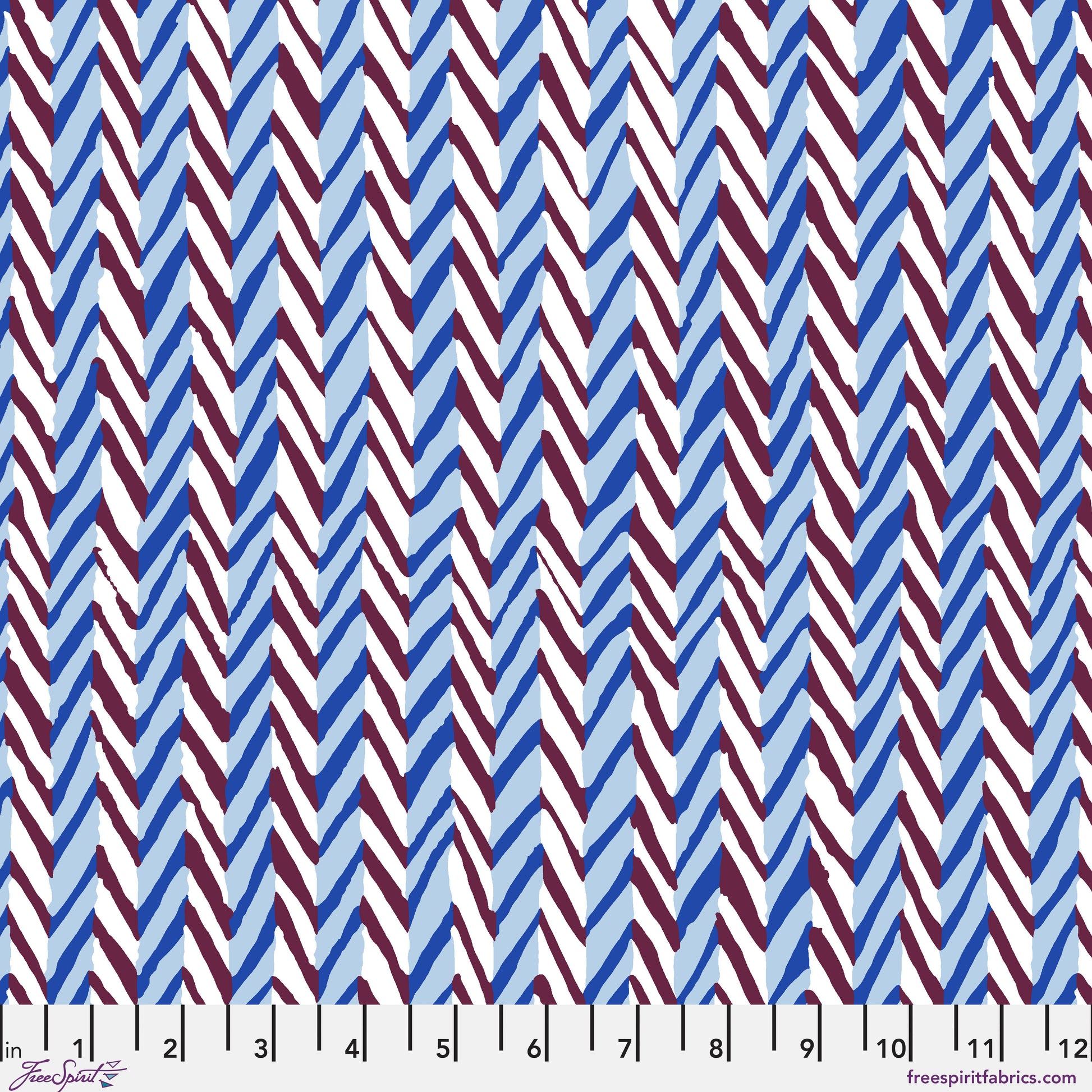 Herringbone Stripe in Contrast quilting fabric, part of the Kaffe Fassett Collective February 2026 fabric collection (SKU: PWBM019.CONTRAST)