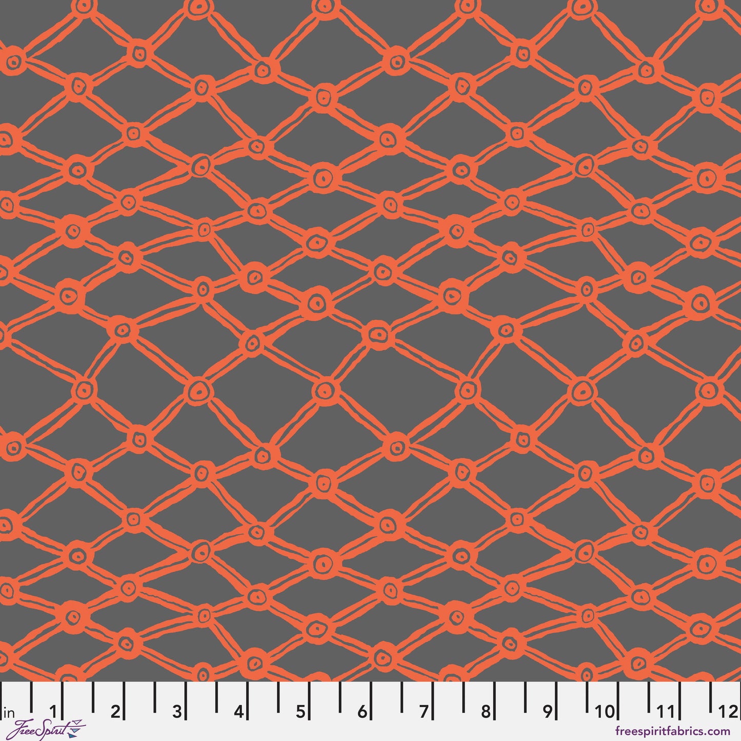 Nets in Grey quilting fabric, part of the Kaffe Fassett Collective February 2026 fabric collection (SKU: PWBM036.GREY)