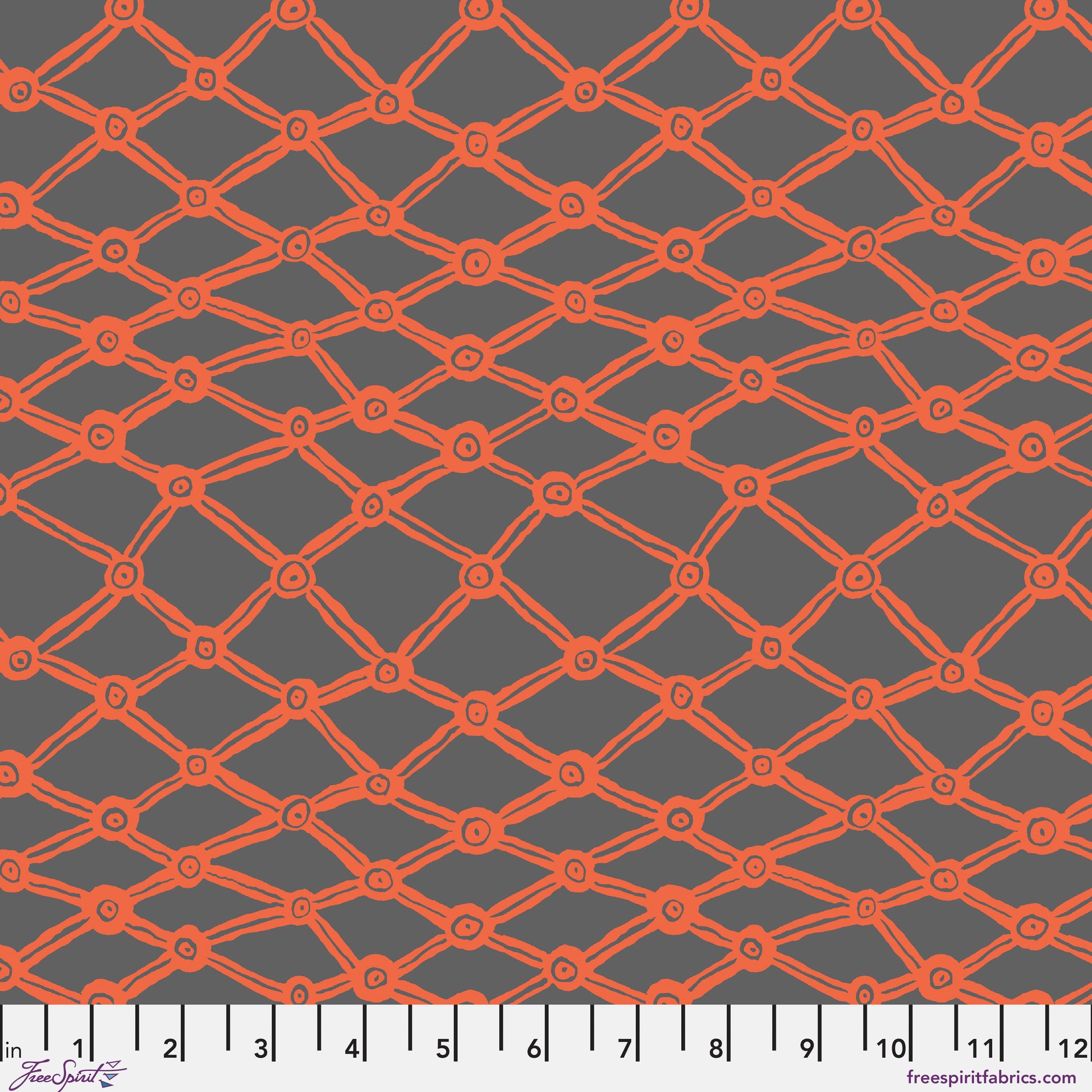 Nets in Grey quilting fabric, part of the Kaffe Fassett Collective February 2026 fabric collection (SKU: PWBM036.GREY)