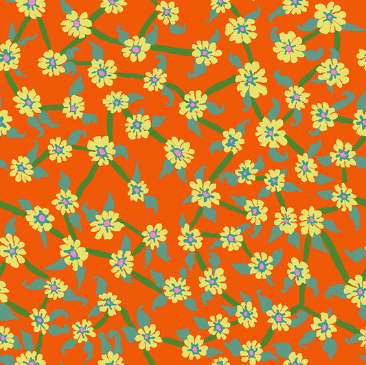 Mayflower in Orange - Kaffe Fassett Collective - Half Yard