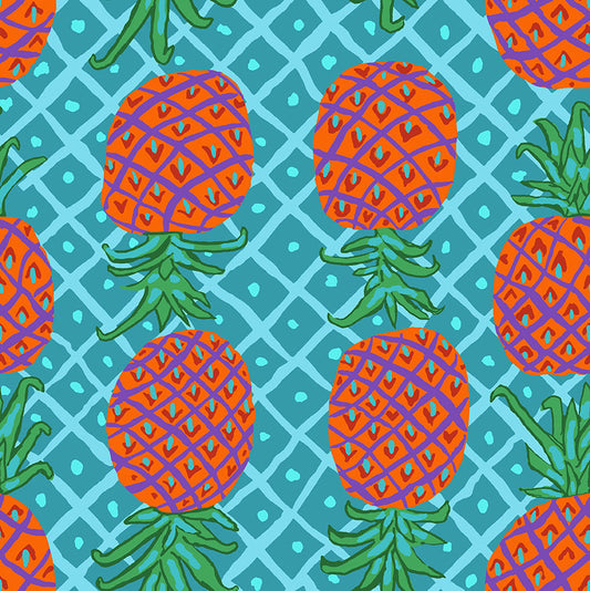 Upside Down in Aqua - Kaffe Fassett Collective - Half Yard
