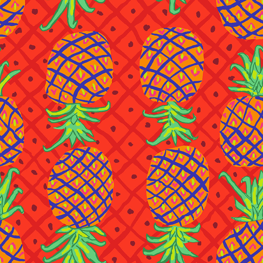Upside Down in Red - Kaffe Fassett Collective - Half Yard