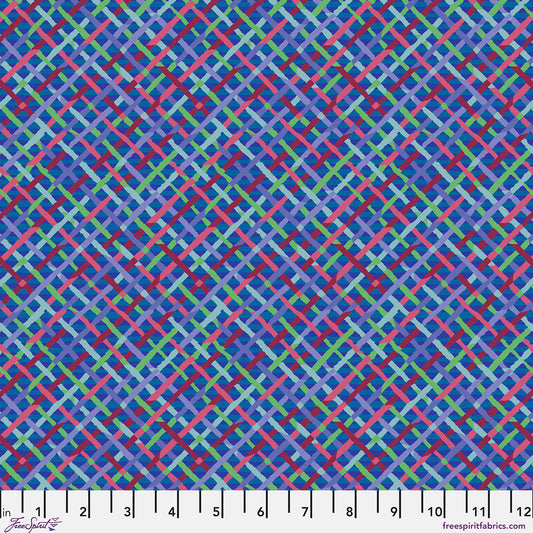 SM Mad Plaid Cobalt quilting fabric, part of the Bits & Bobs fabric collection by Brandon Mably (SKU: PWBM109.COBALT)