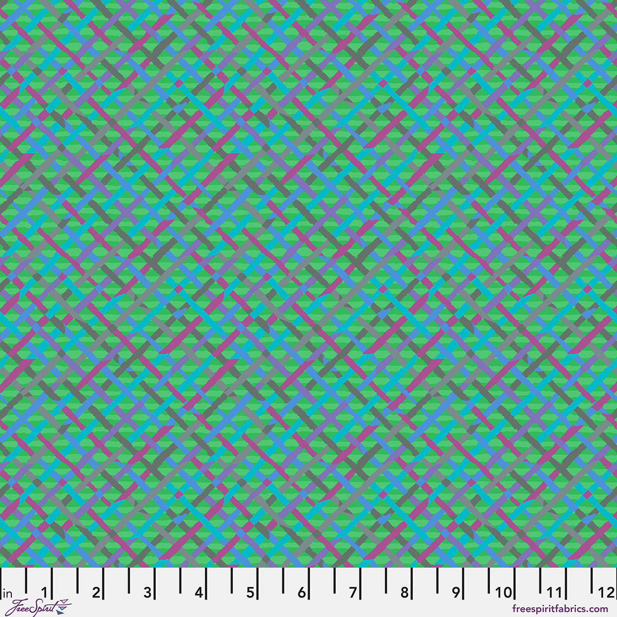 SM Mad Plaid Green quilting fabric, part of the Bits & Bobs fabric collection by Brandon Mably (SKU: PWBM109.GREEN)