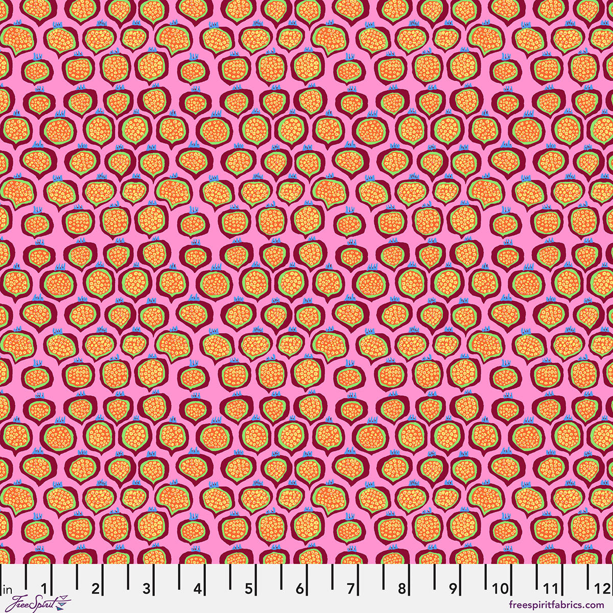 SM Pomegranate Pink quilting fabric, part of the Bits & Bobs fabric collection by Brandon Mably (SKU: PWBM113.PINK)
