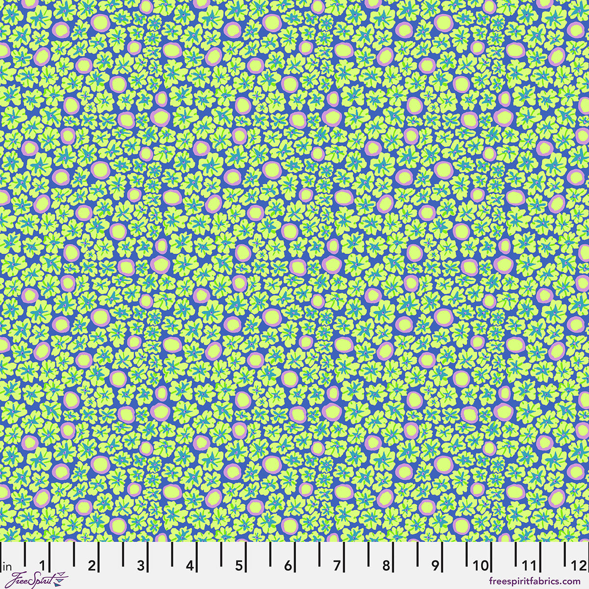 SM Primulas Periwinkle quilting fabric, part of the Bits & Bobs fabric collection by Brandon Mably (SKU: PWBM114.PERIWINKLE)